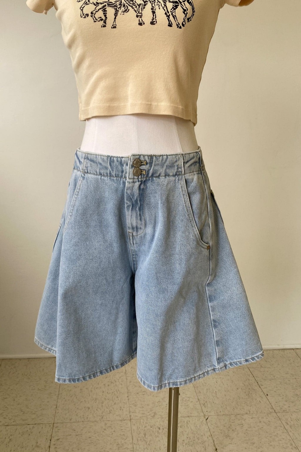 Denim Bermuda Shorts