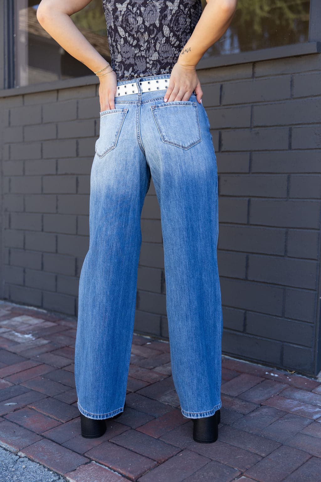 The Olivine Wide Leg Jeans