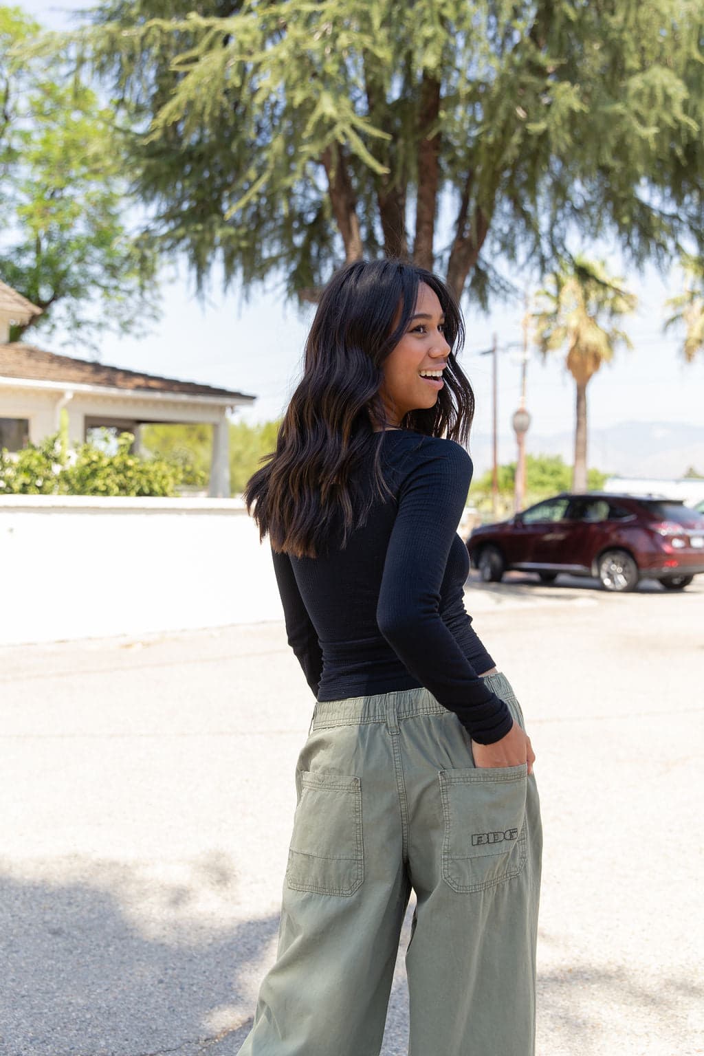 Knockout Longsleeve Waffle Top