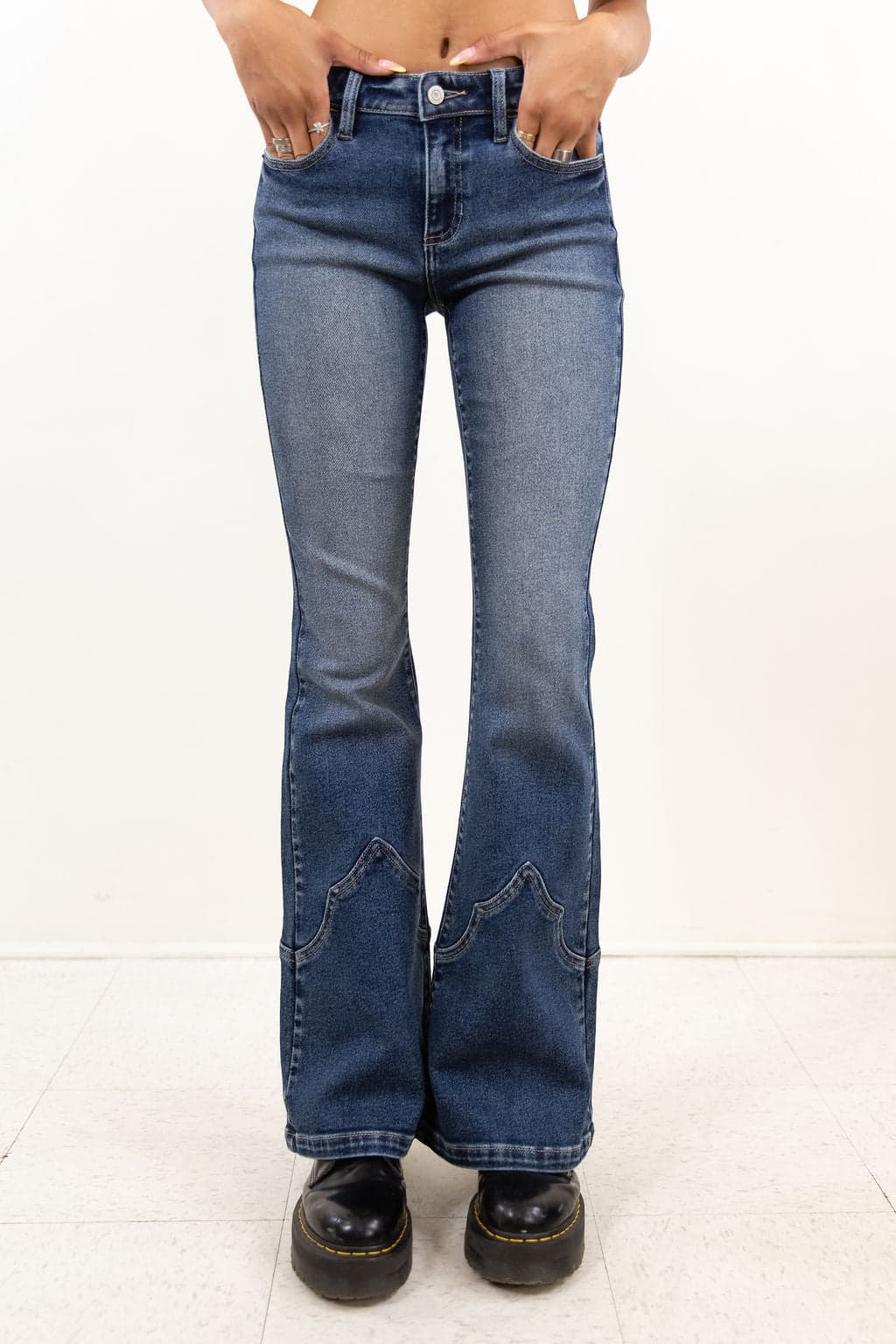 The Olivine Western Bootcut Jeans