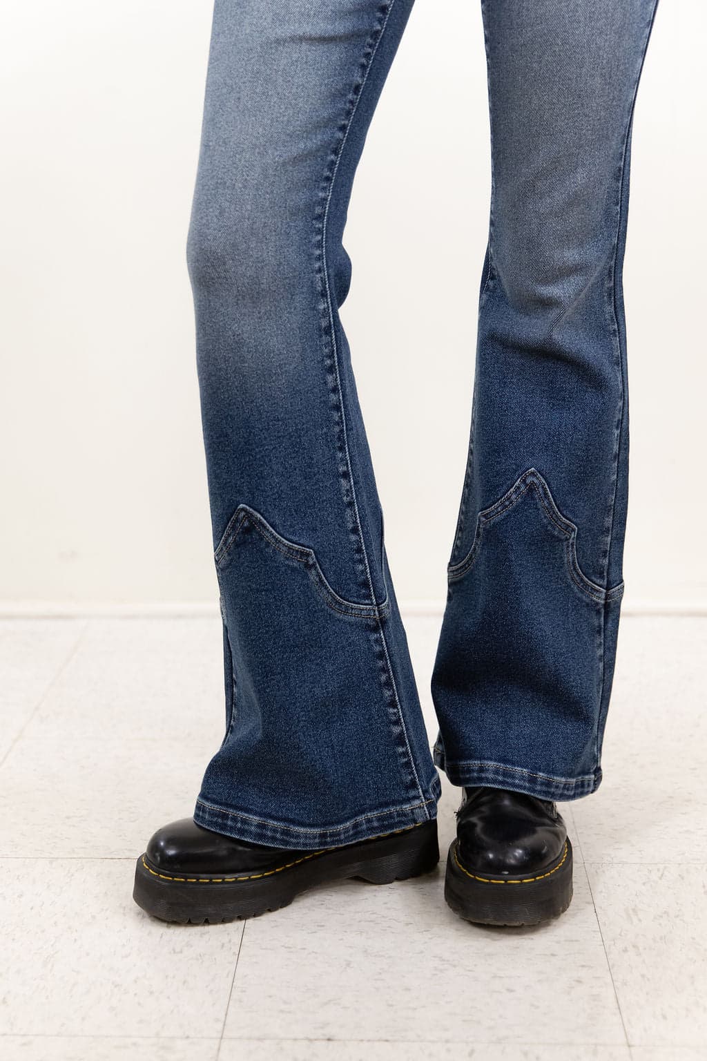 The Olivine Western Bootcut Jeans