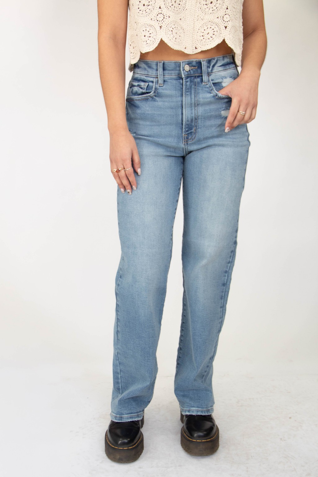The Hazel High Rise Dad Jeans