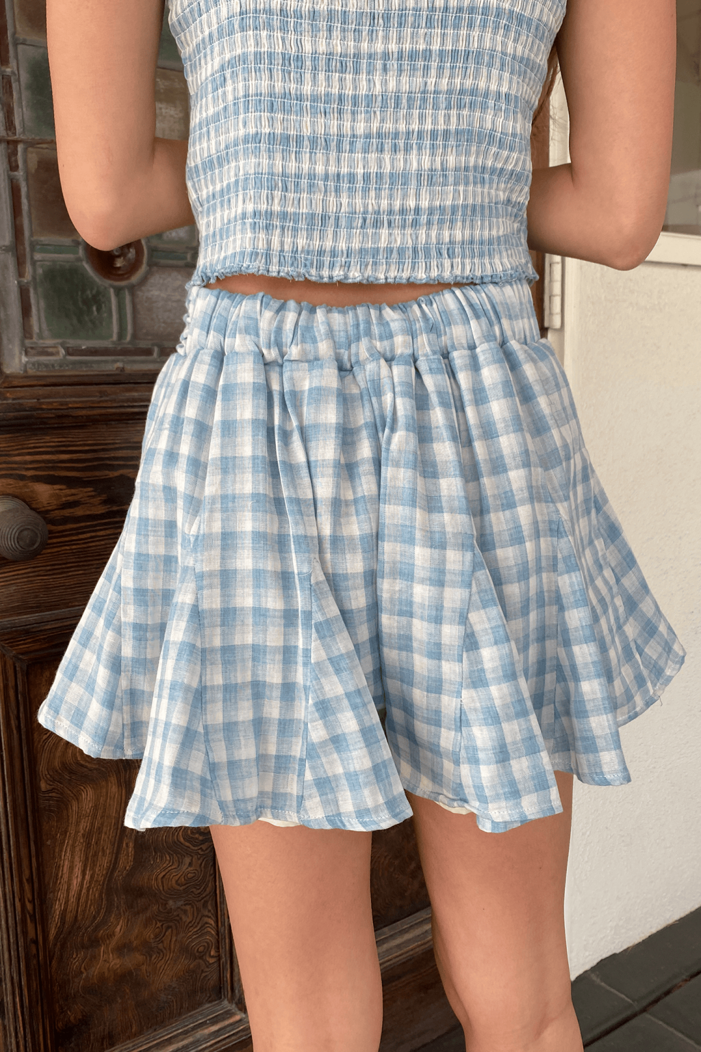 Gingham Short Skort