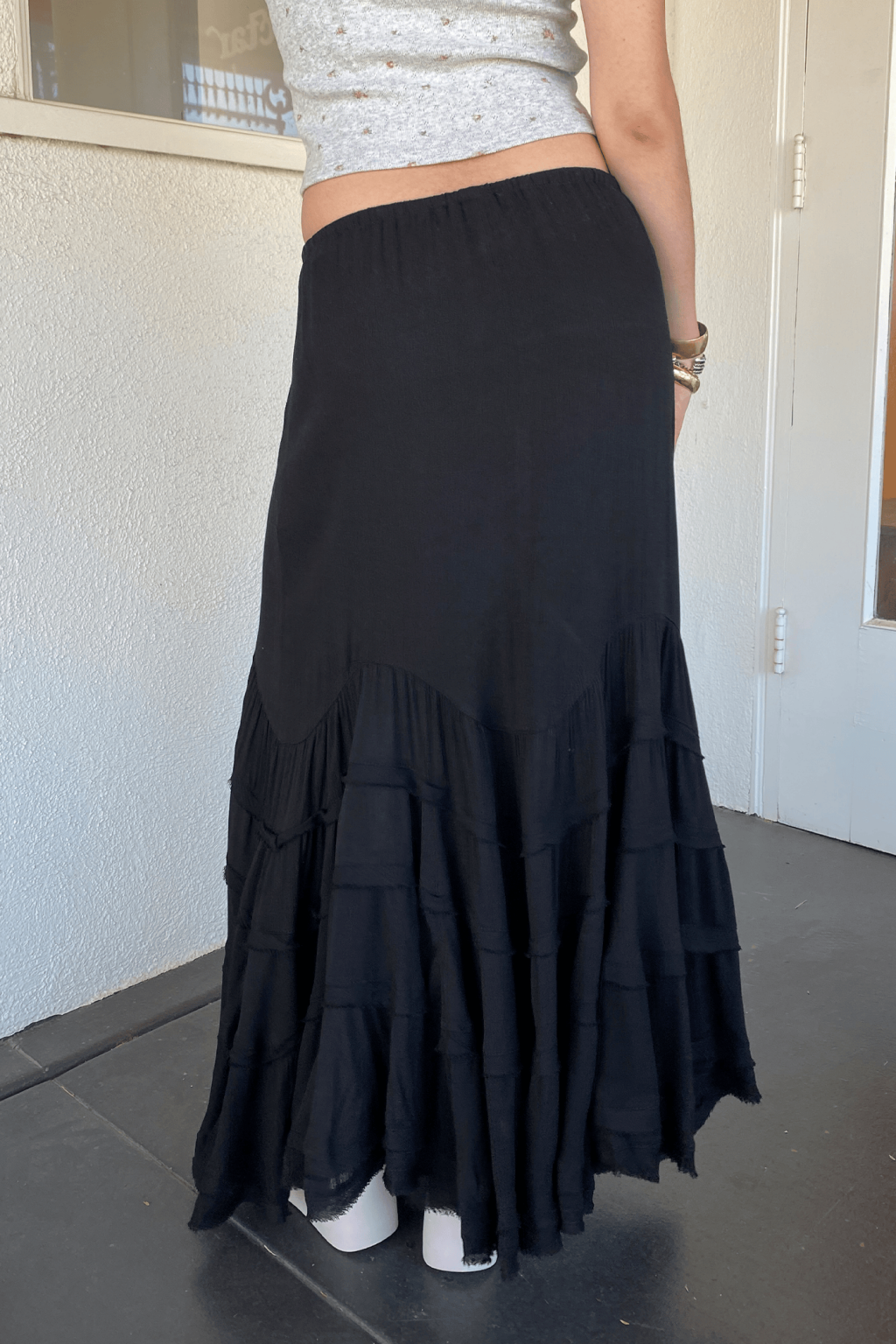 Ruffled Tiered Maxi Skirt