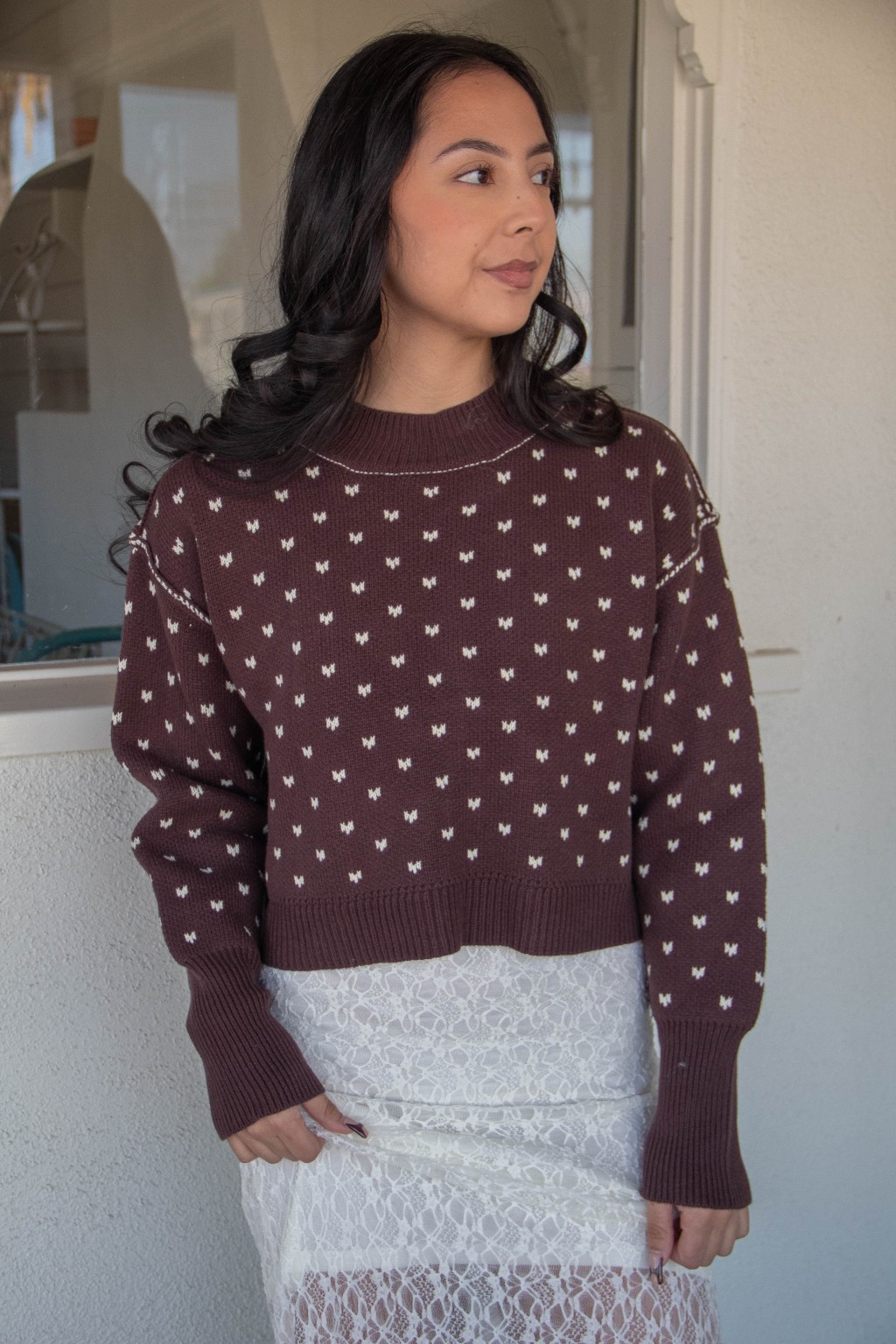 Patterned Knit Sweater