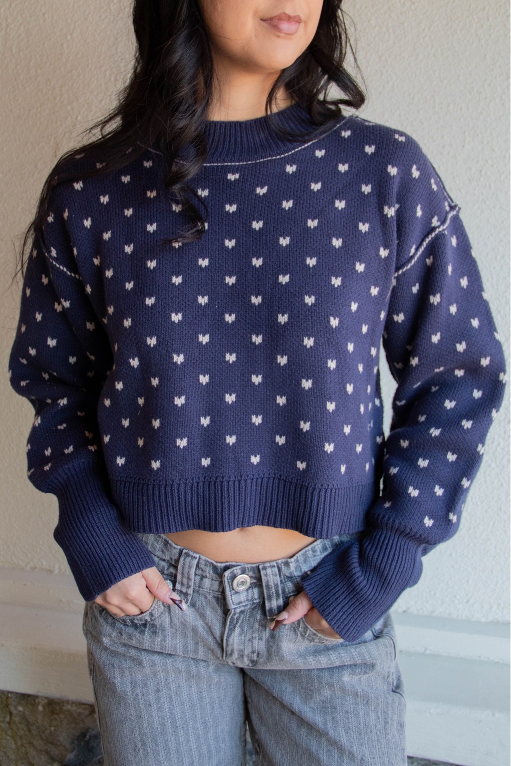 Patterned Knit Sweater