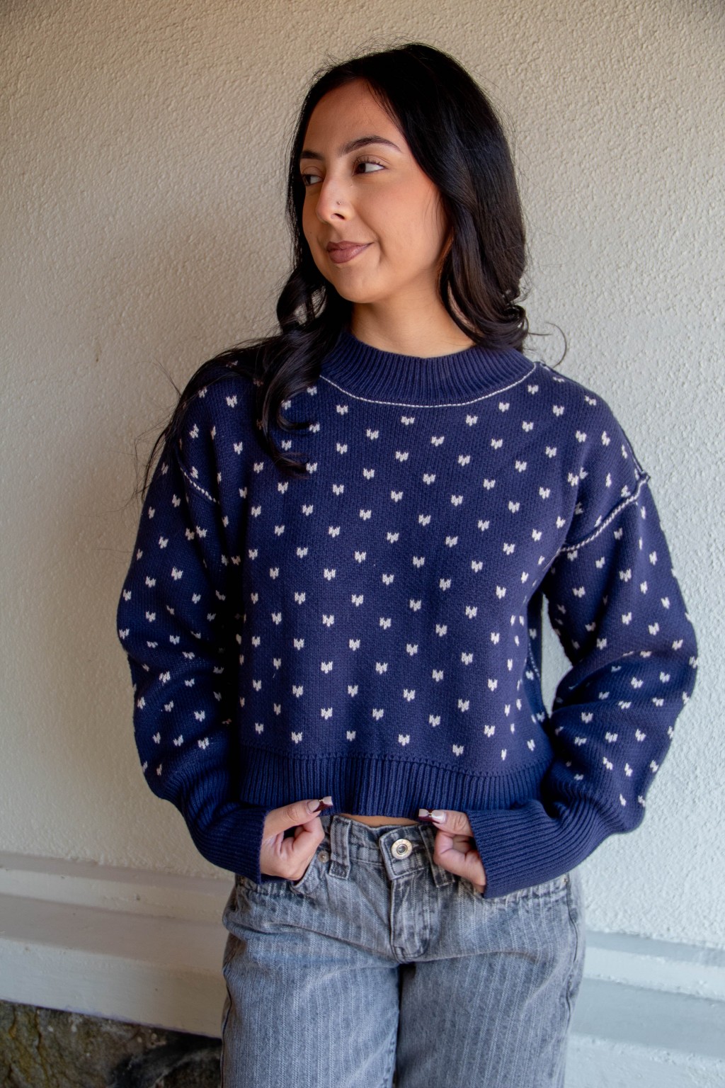 Patterned Knit Sweater