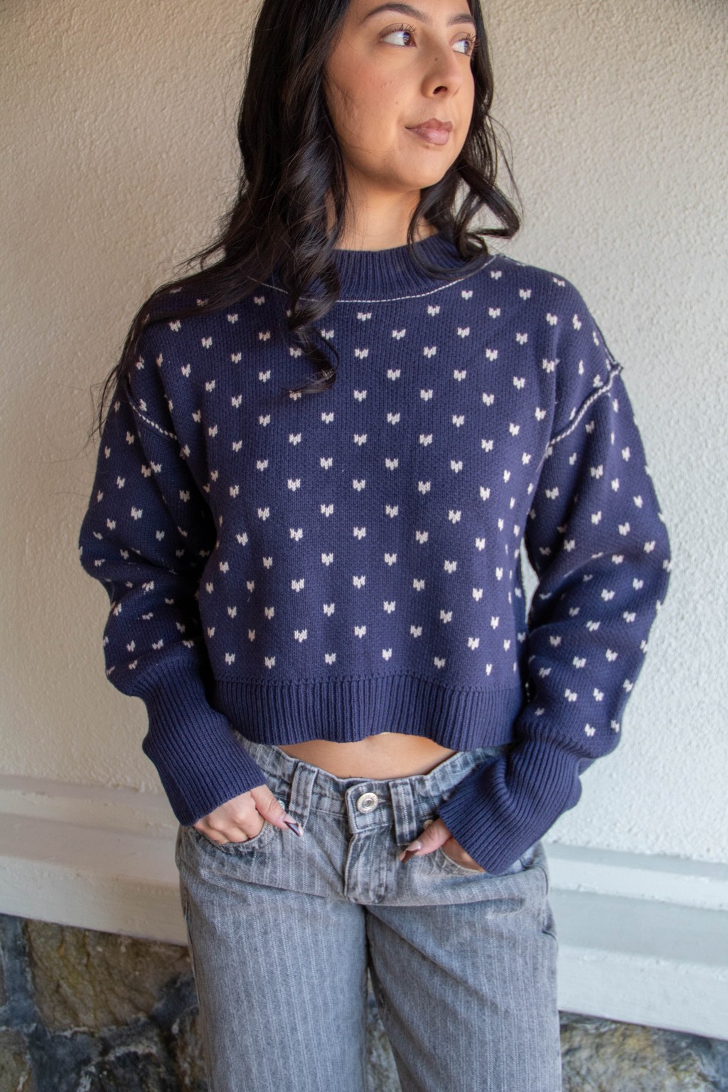 Patterned Knit Sweater