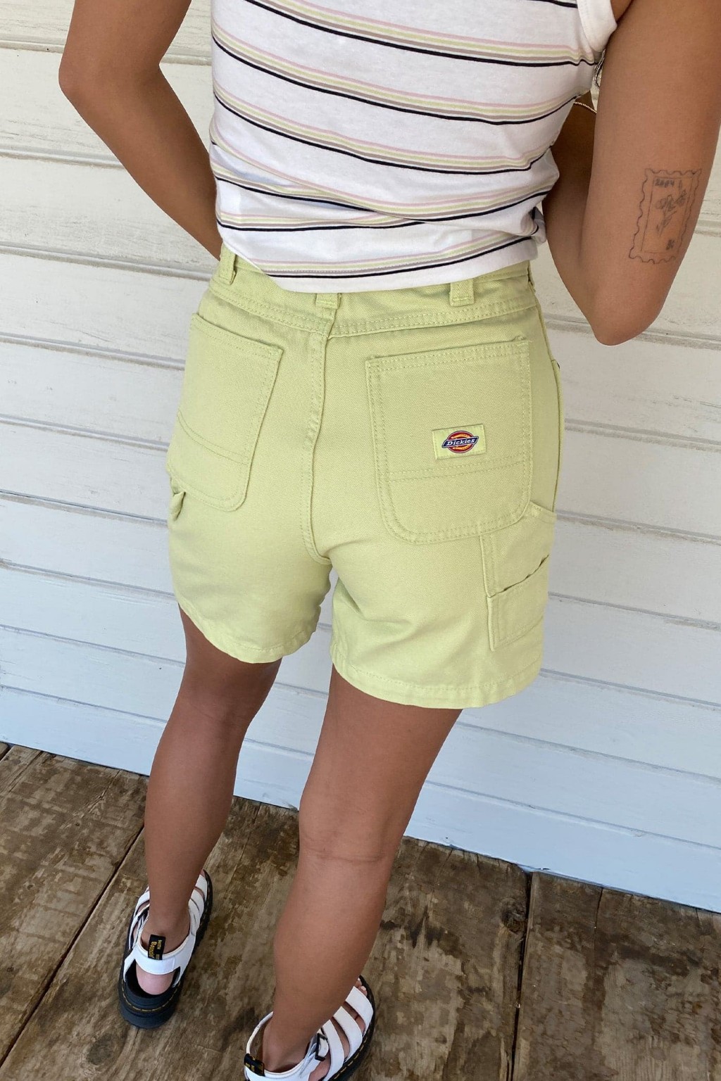 Trendy High-Waisted Denim Shorts with Distressed Details