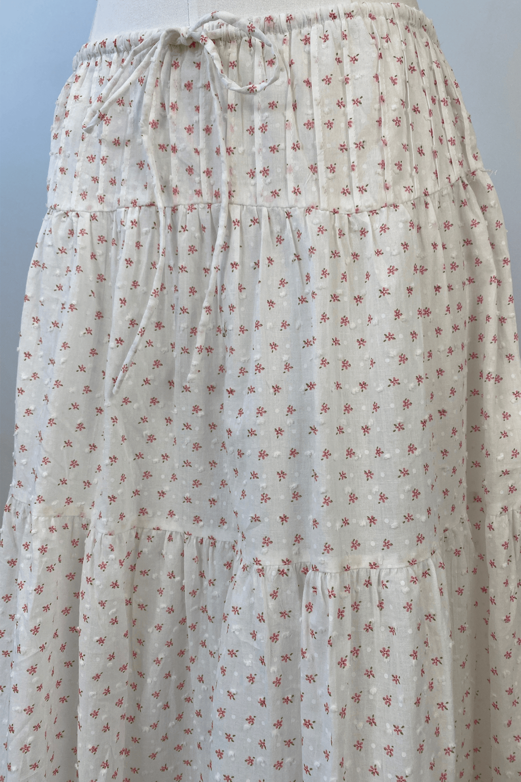 Textured Floral Maxi Skirt